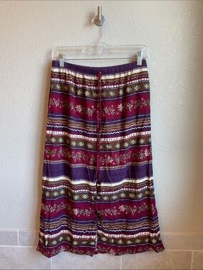 Vintage American Collection Floral Button Midi Skirt